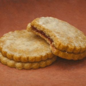 Raspberry Shortbread Sandwich Cookies
